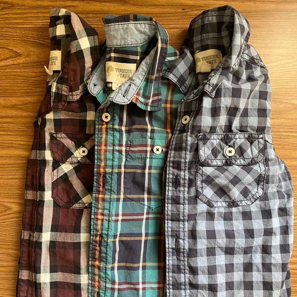 Tucker + Tate Button Down Shirts Boys Size 4 (bundle)
